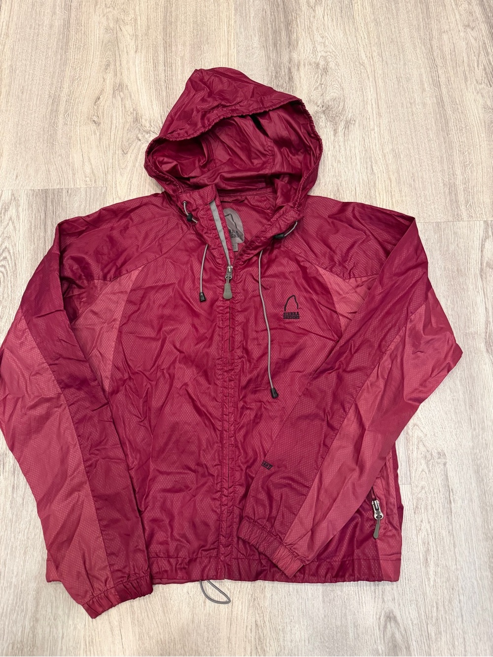 Sierra Designs XS Red Hooded Windbreaker Jacket Gorpcore